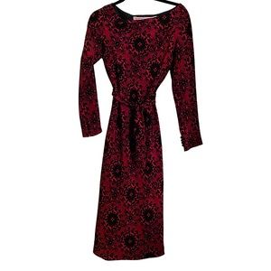 Tuleh red and black midi dress